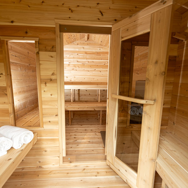 Georgian Cabin Cedar Sauna with Changeroom
