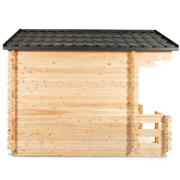 Georgian Cabin Cedar Sauna with Front Porch