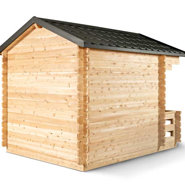 Georgian Cabin Cedar Sauna with Front Porch