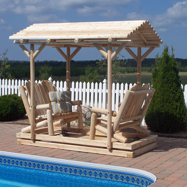 Cedar Log Double Glider