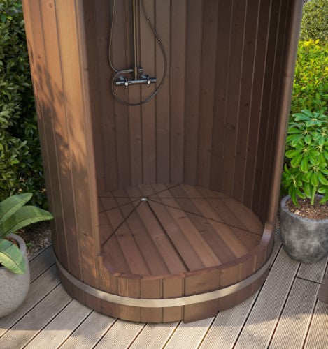 SaunaLife Model R3 Outdoor Barrel Shower