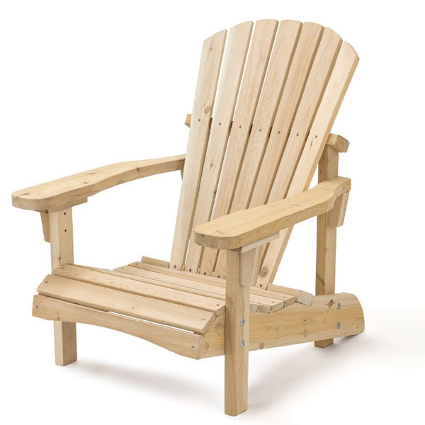 Classic White Cedar Adirondack Chair
