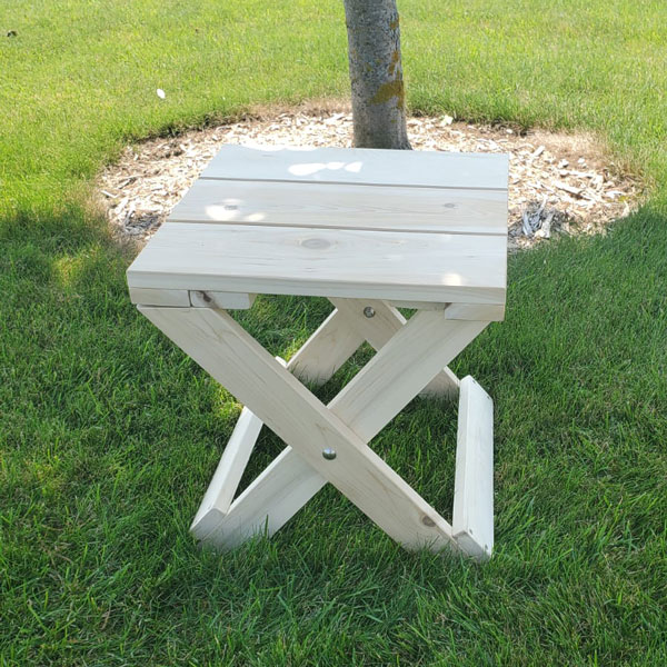 White Cedar Foldable Adirondack End Table