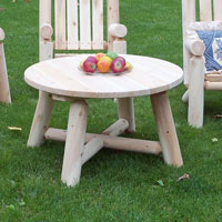 Round Cedar Log Coffee Table