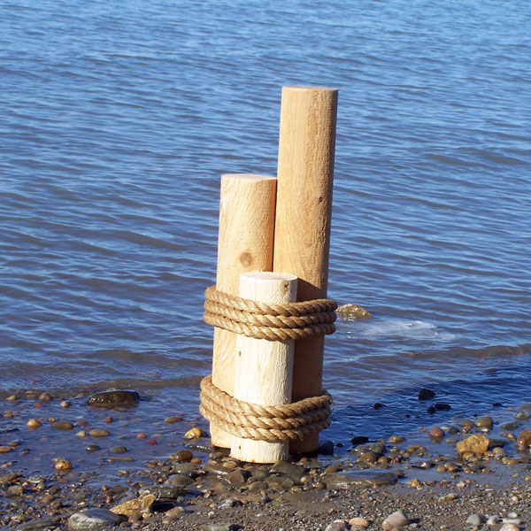 Dockside Roped Cedar Log Set