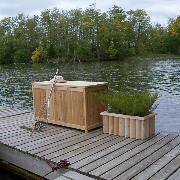 Cedar Log Planter Box 40