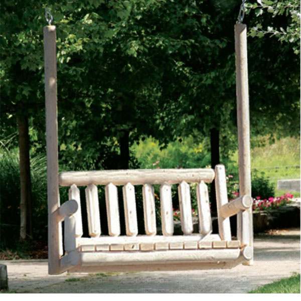 Cedar Log Swing Seat