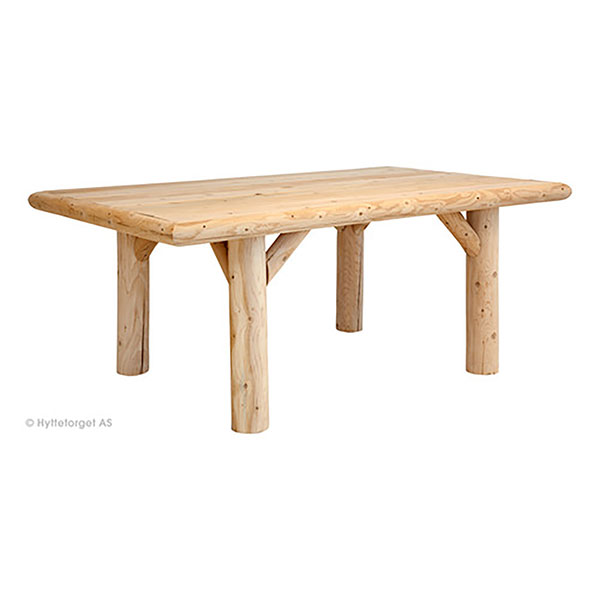 Rectangular Cedar Log Dining Table 42x96