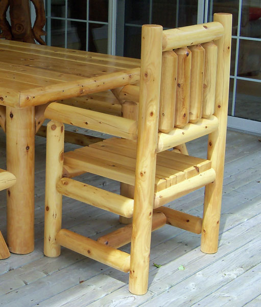Log Dining Chair – White Cedar