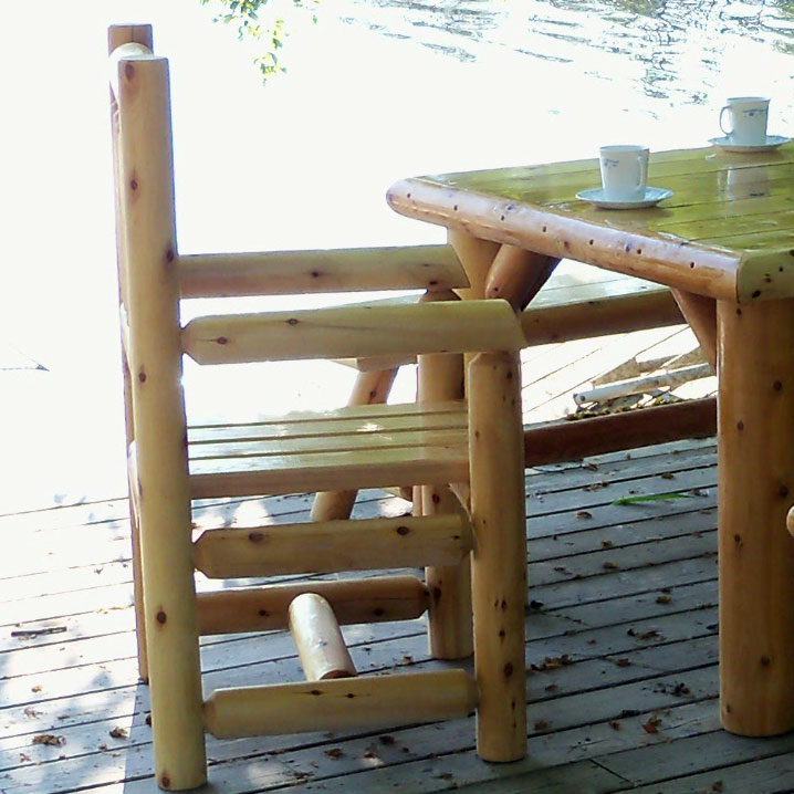 Log Dining Chair – White Cedar