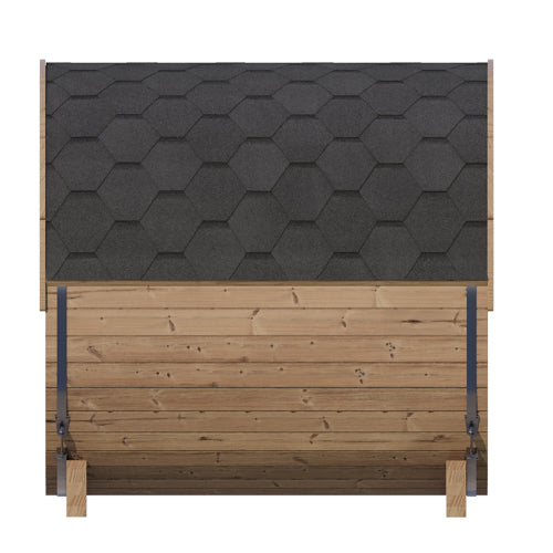 SaunaLife Model E7W Outdoor Barrel Sauna with Panoramic Window