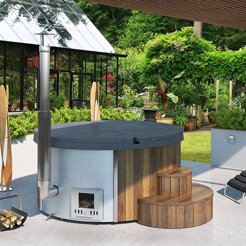 SaunaLife Model S4N Wood-Burning Hot Tub