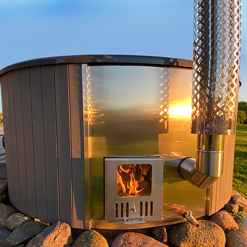 SaunaLife Model S4N Wood-Burning Hot Tub